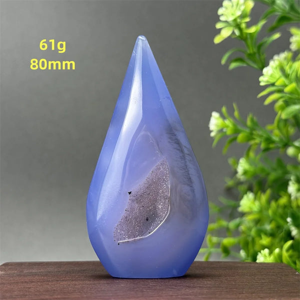 Blue Agate Geode Torch-ToShay.org