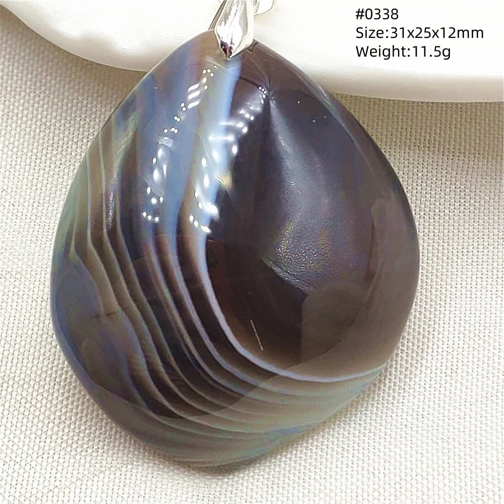 Grey Brown Agate Pendant-ToShay.org