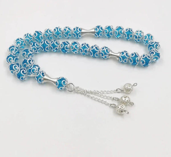 Blue Crystal Prayer Beads-ToShay.org