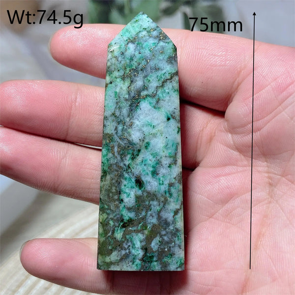 Blue Dioptase Pyrite Tower-ToShay.org