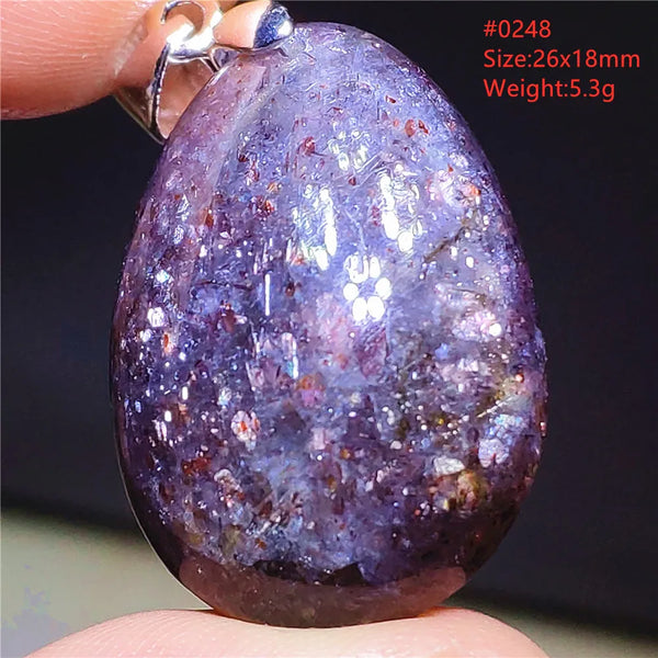 Blue Blood Red Lolite Pendant-ToShay.org