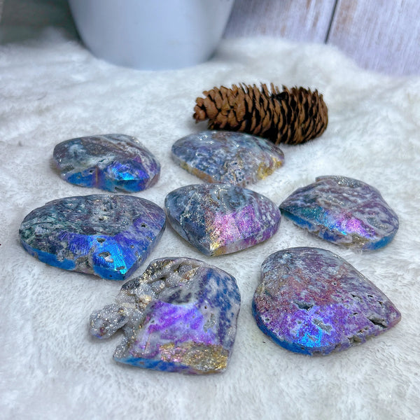 Purple Aura Sphalerite Heart-ToShay.org