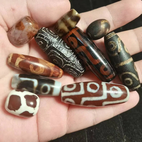 Tibetan Eyes Agate Dzi Beads-ToShay.org