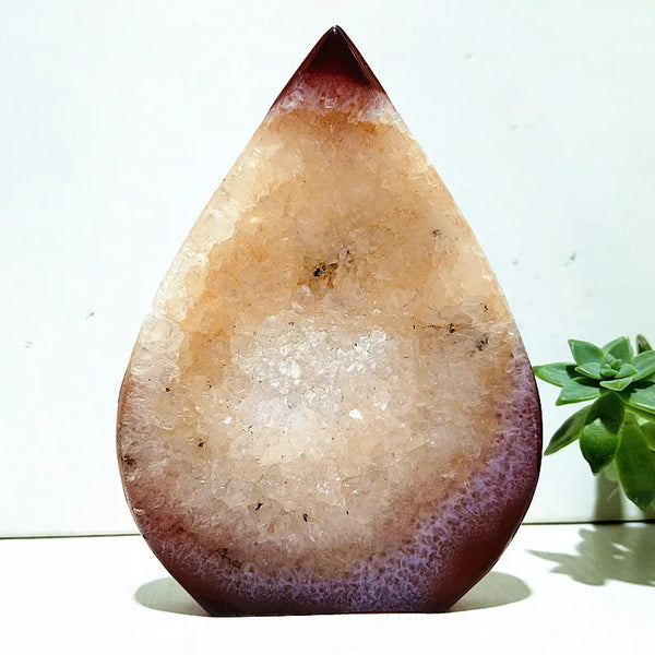 Red Agate Druzy Torch-ToShay.org