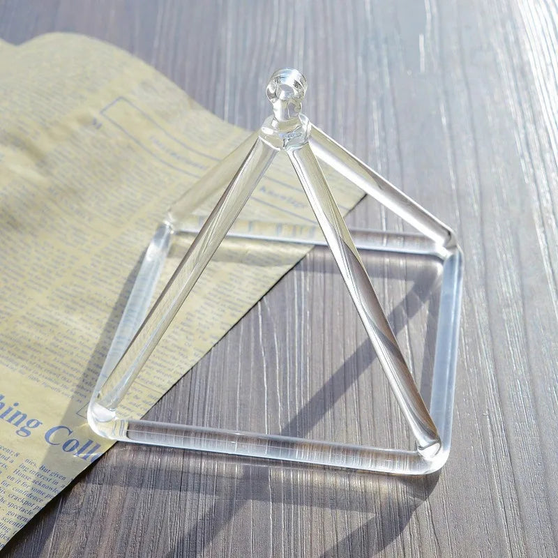 Clear Crystal Singing Pyramid-ToShay.org