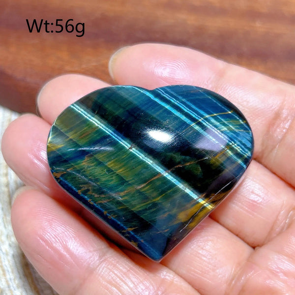 Yellow Blue Tiger Eye Heart-ToShay.org