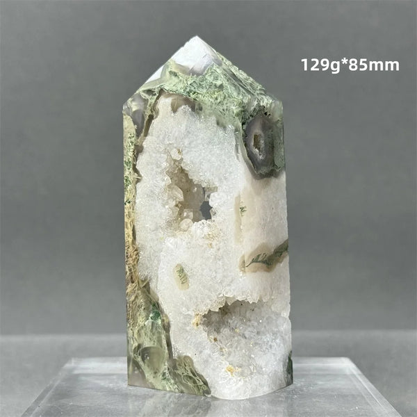 Green Aquatic Agate Tower-ToShay.org