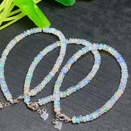 White Opal Abacus Bracelet-ToShay.org