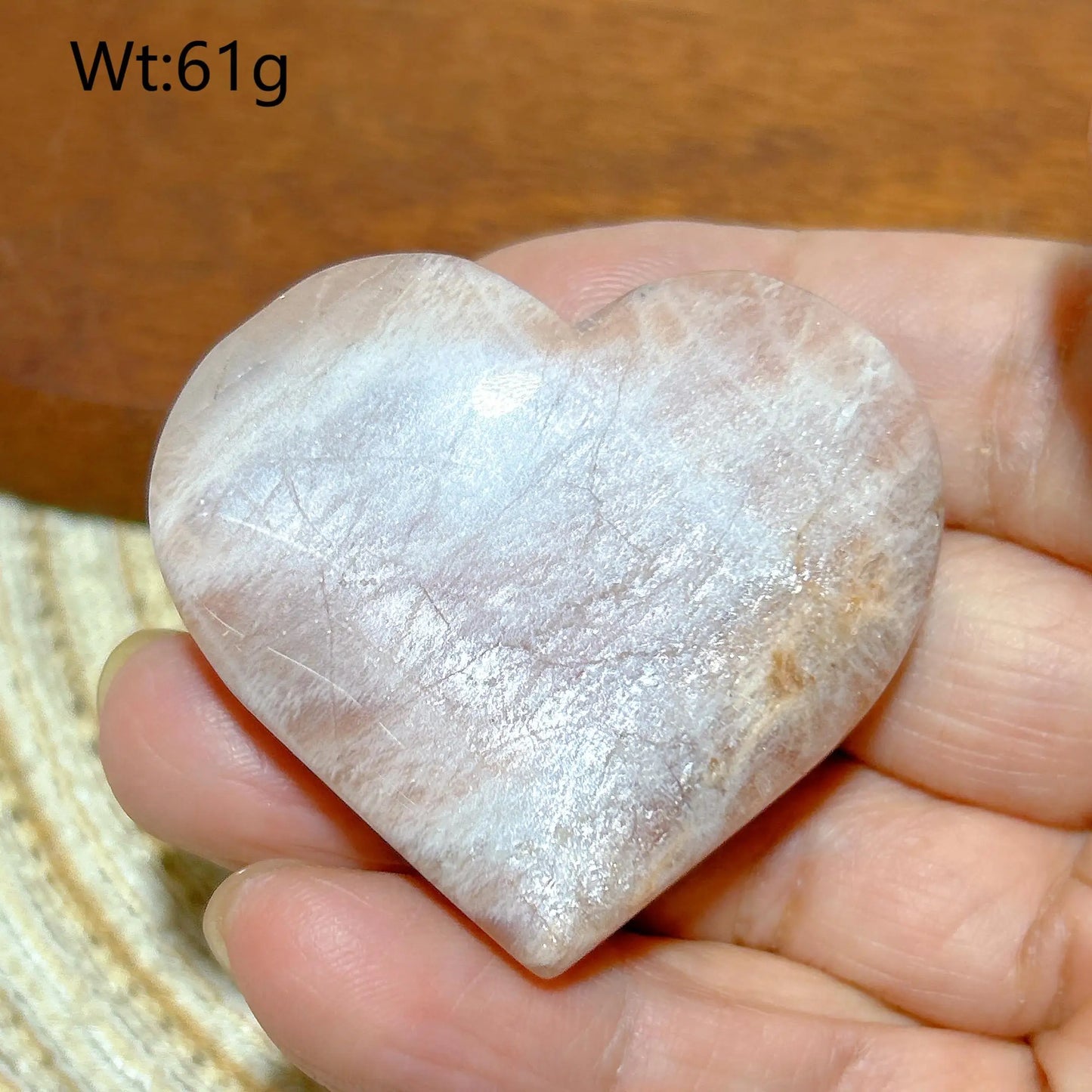 Orange Peach Moonstone Heart-ToShay.org