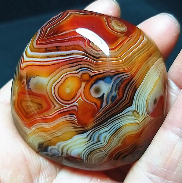 Red Silk Banded Lace Agate-ToShay.org
