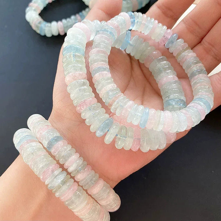 Clear Morganite Abacus Bracelet-ToShay.org