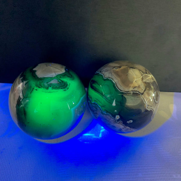 Green Volcano Agate Ball-ToShay.org