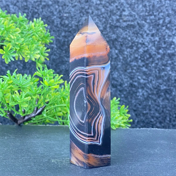 Black Red Striped Agate Point-ToShay.org