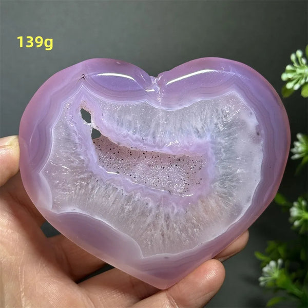 Pink Agate Geode Heart-ToShay.org