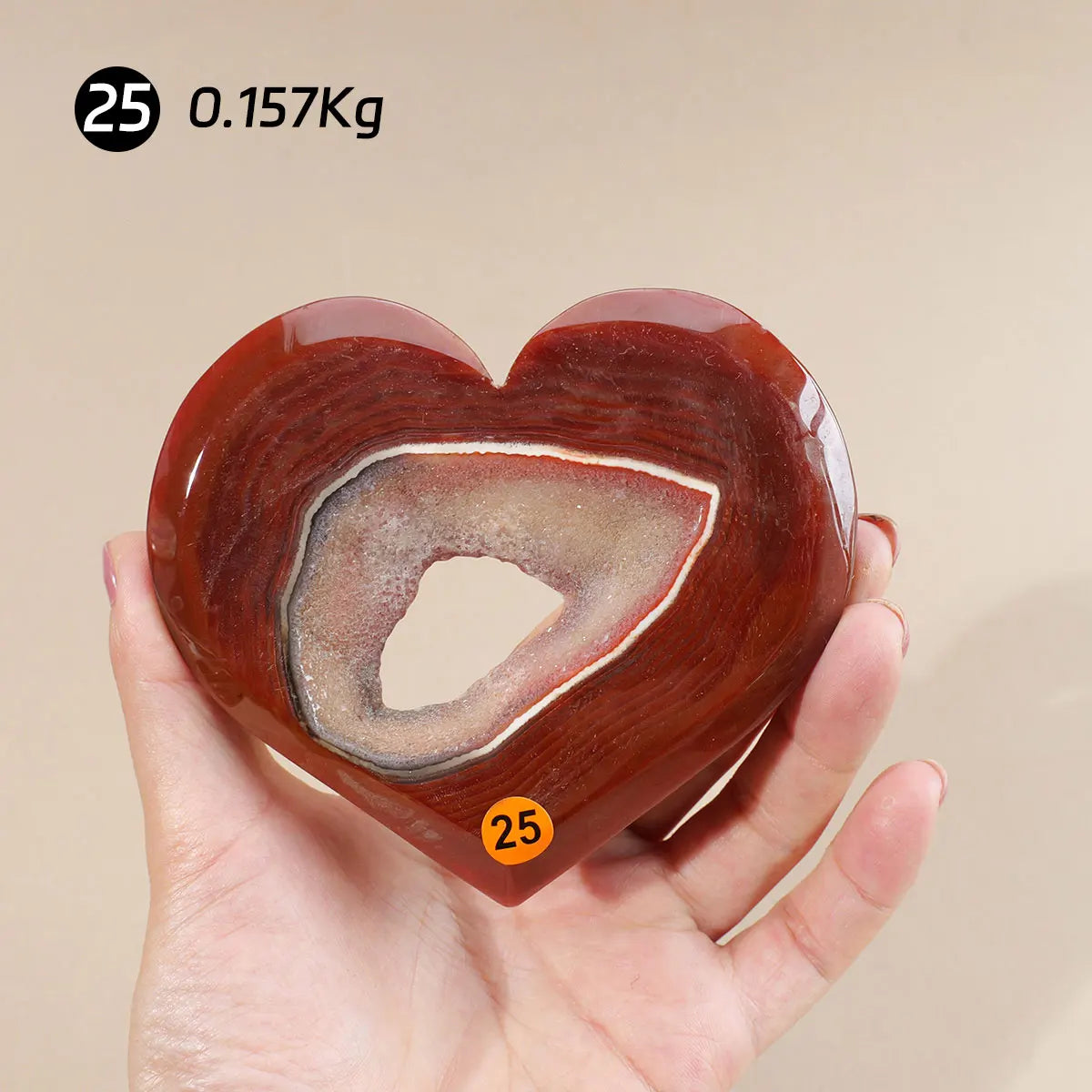 Orange Carnelian Heart-ToShay.org