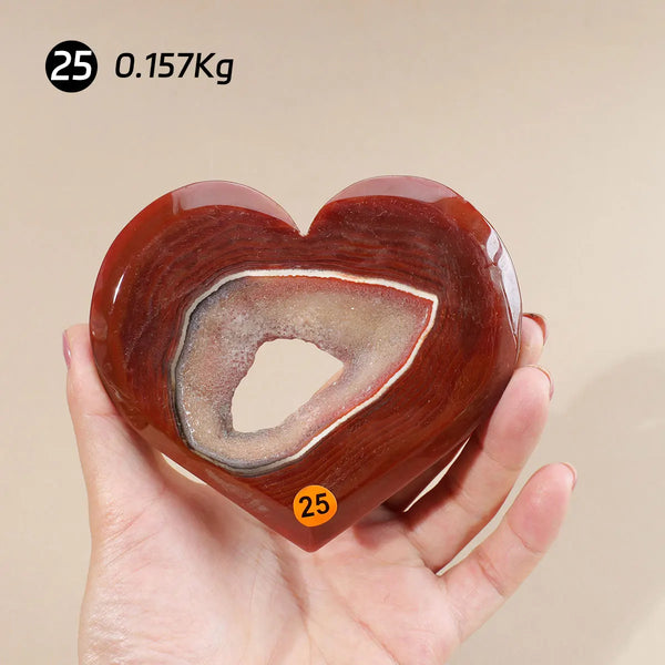 Red Agate Druzy Heart-ToShay.org