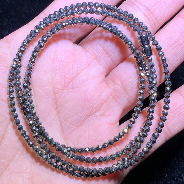 Gold Pyrite Bead Bracelet-ToShay.org