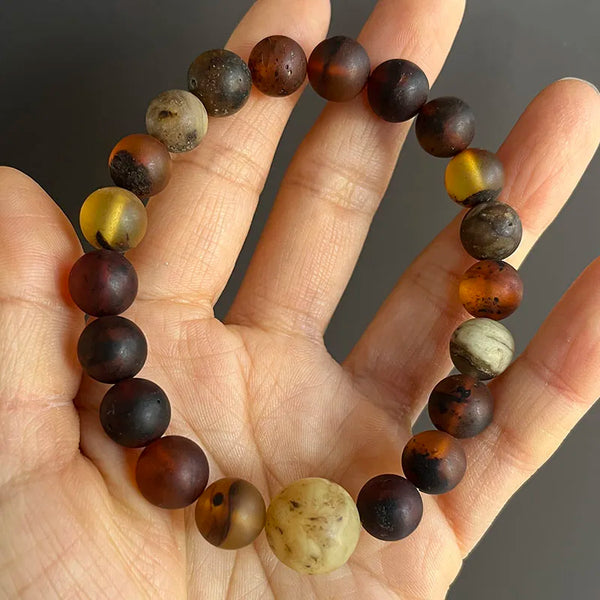 Yellow Amber Bead Bracelets-ToShay.org
