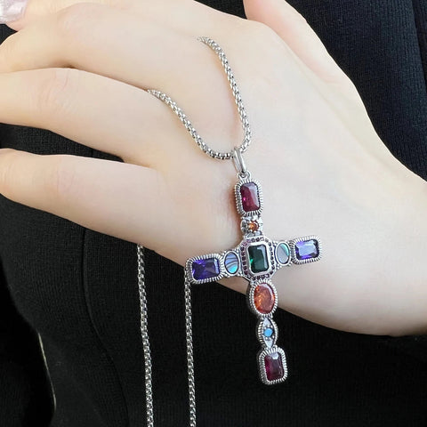 Silver Gemstone Cross-ToShay.org
