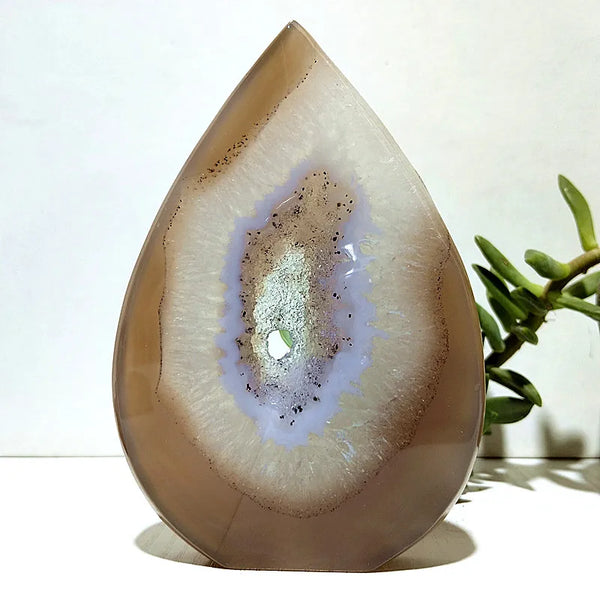 Blue Agate Geode Point-ToShay.org