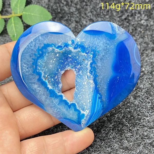 Blue Agate Geode Heart-ToShay.org