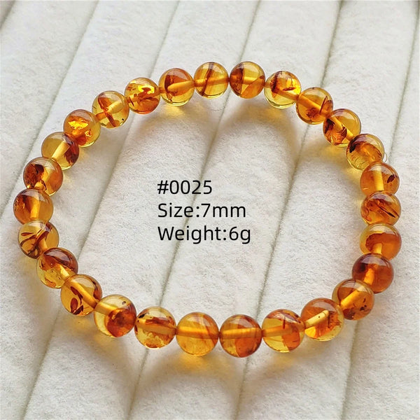 Yellow Amber Bead Bracelet-ToShay.org