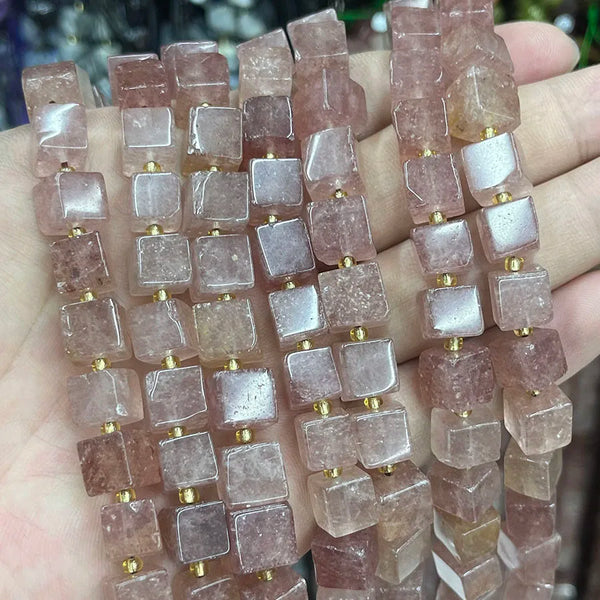 Pink Strawberry Quartz Beads-ToShay.org