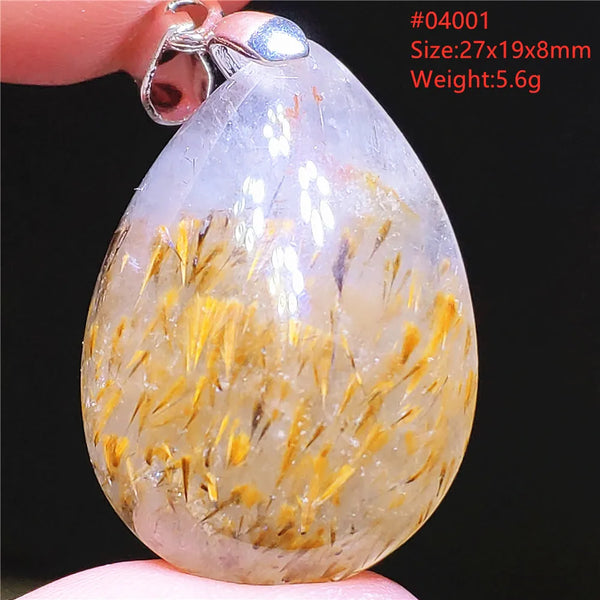 Purple Rutilated Auralite Pendant-ToShay.org