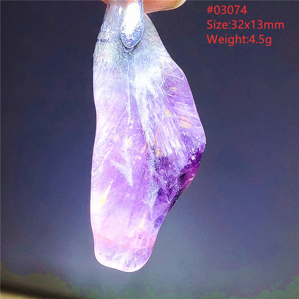 Purple Cacoxenite Auralite Pendant-ToShay.org