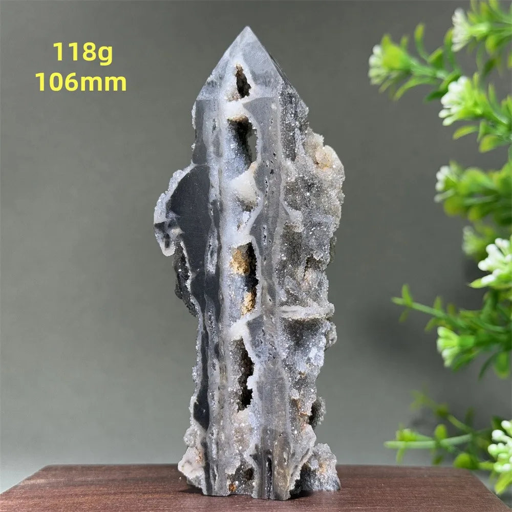 Purple Sphalerite Geode Obelisk-ToShay.org