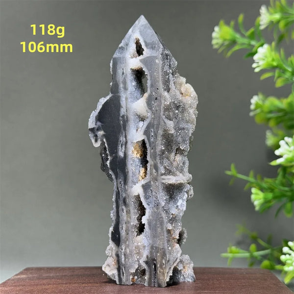 Purple Sphalerite Geode Obelisk-ToShay.org