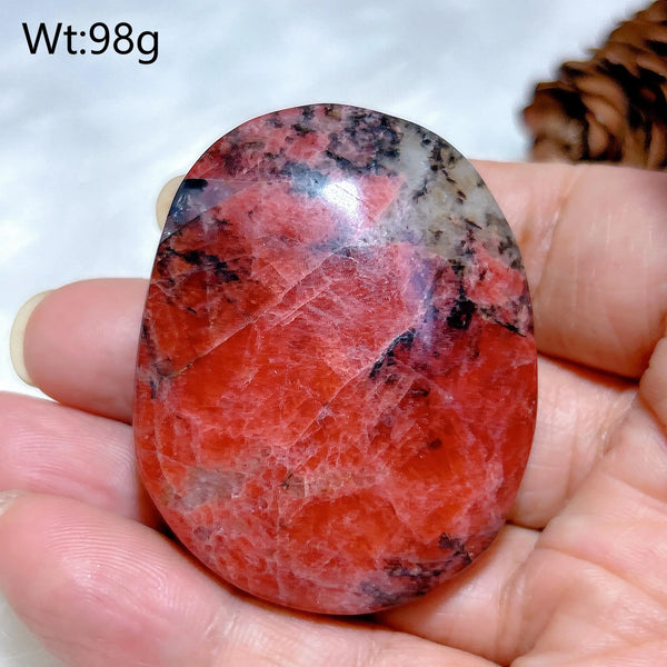 Pink Rhodonite Palm Stone-ToShay.org