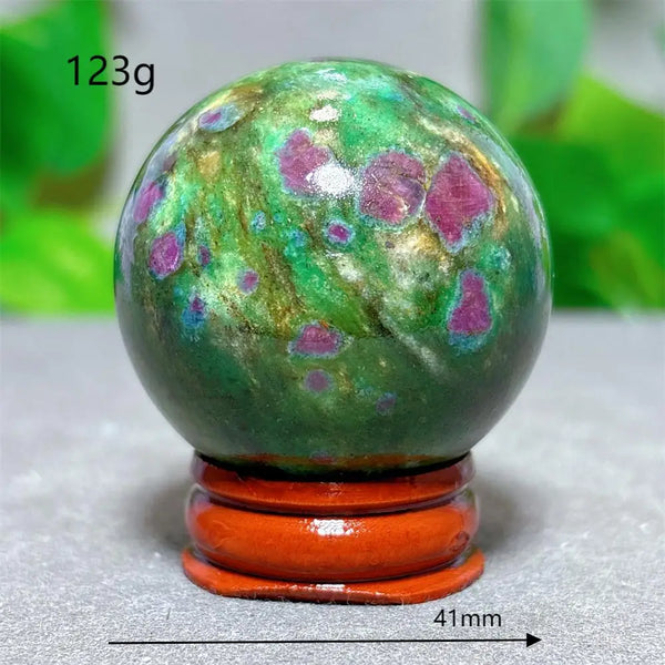 Green Ruby Zoisite Ball-ToShay.org