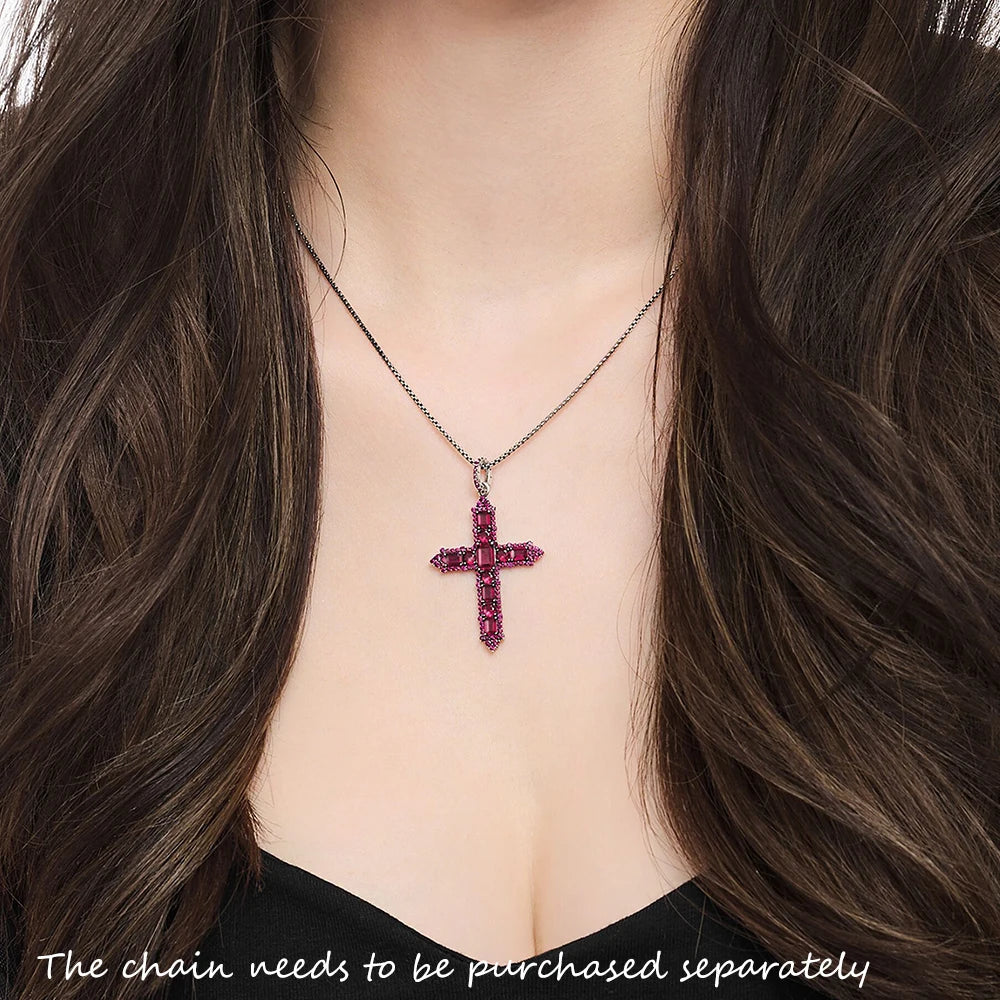 Pink Rose Stone Cross-ToShay.org