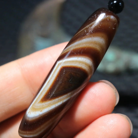 Tibetan Agate Dzi Bead-ToShay.org