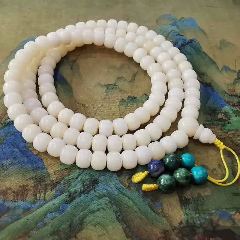 White Bodhi Prayer Mala-ToShay.org