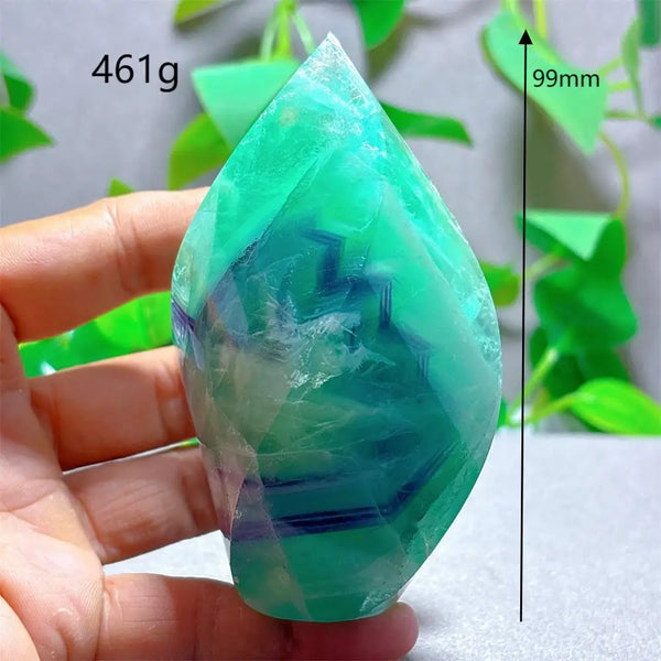 Green Rainbow Fluorite Flame-ToShay.org