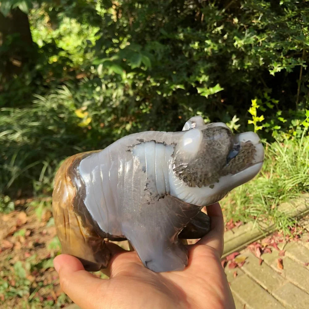 Grey Volcanic Agate Bear-ToShay.org