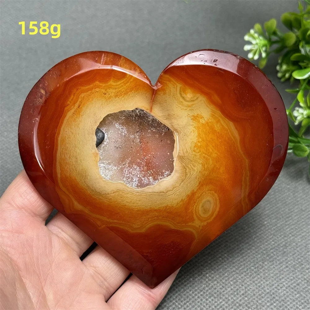 Red Agate Geode Heart-ToShay.org