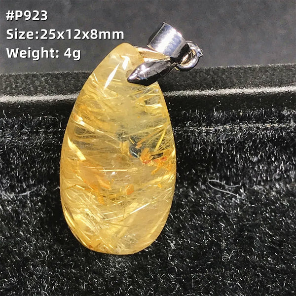 Gold Rutilated Quartz Pendant-ToShay.org