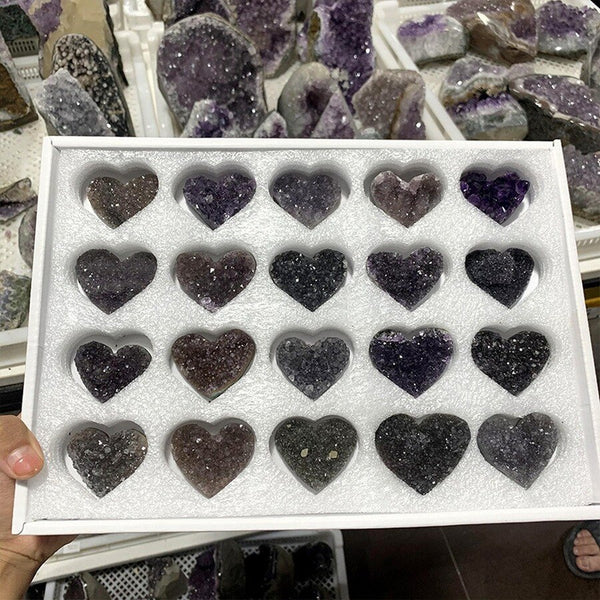 Purple Amethyst Geode Heart-ToShay.org