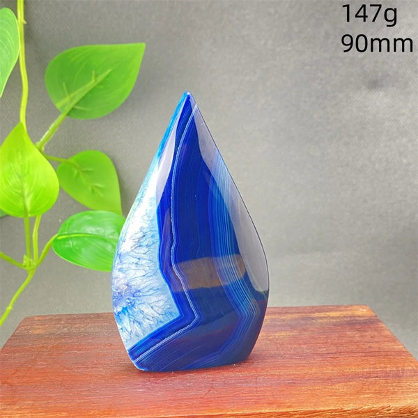 Blue Striped Agate Torch-ToShay.org