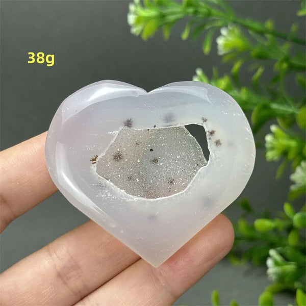 Grey Agate Geode Heart-ToShay.org