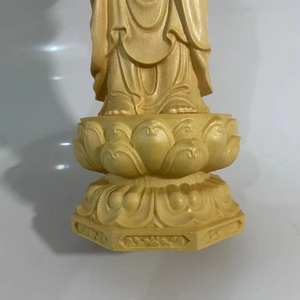 Wood Ksitigarbha Bodhisattva-ToShay.org