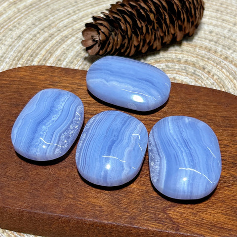 Blue Lace Agate Palm Stone-ToShay.org