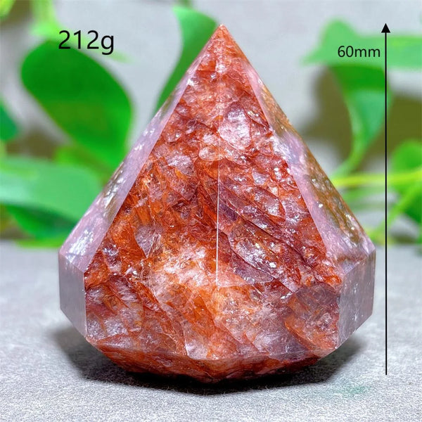 Red Fire Quartz Diamond Tower-ToShay.org
