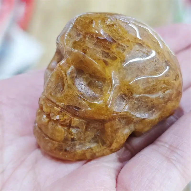 Yellow Fire Quartz Skull-ToShay.org