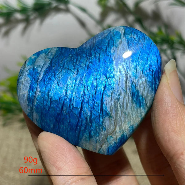 Blue Flash Moonstone Heart-ToShay.org