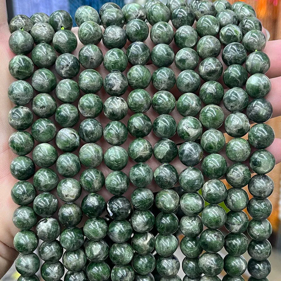 Green Diopside Crystal Beads-ToShay.org