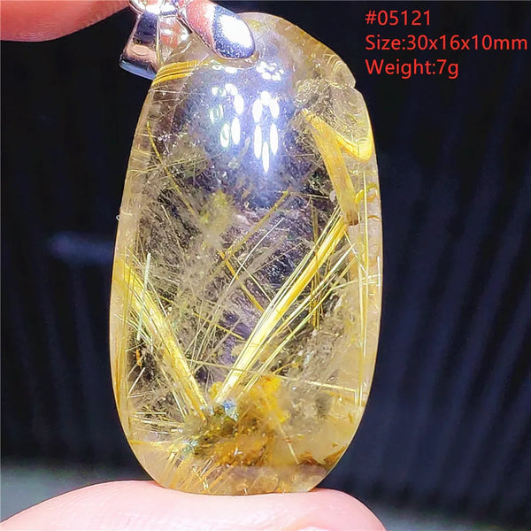 Gold Rutilated Quartz Pendant-ToShay.org